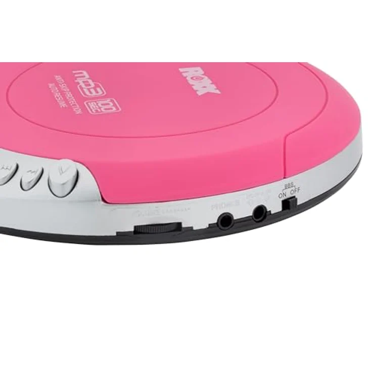 ROXX PCD-501 pink CD-Player (Tragbarer MP3-CD-Player mit Anti-Schock, LCD-Display, inkl Kopfhörer) – Bild 5