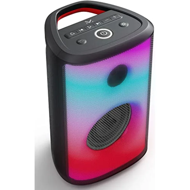 Majestic Flame 22 PRO - Bluetooth-Lautsprecher 5.3, 6 LED-Lichteffekte, USB/AUX-IN/MIC, wiederaufladbarer Akku, TWS-Funktion, Tragegriff