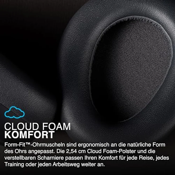 JLab JBuds LUX ANC Smart-Kopfhörer Graphit - Kabellose Over-Ear-Kopfhörer mit Mikrofon, 70+ Stunden Spielzeit, Faltbare Bluetooth, Multipoint und anpassbarem Sound – Bild 2