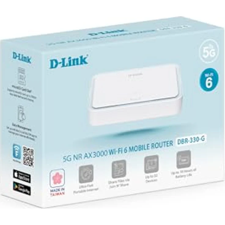 D-Link DBR-330-G, 5G NR AX3000 Mobile Router mit integrierten Modem, Dual-Band Wi-Fi 6, 4K-Streaming, 5260 mAh Akku, schwarz – Bild 12