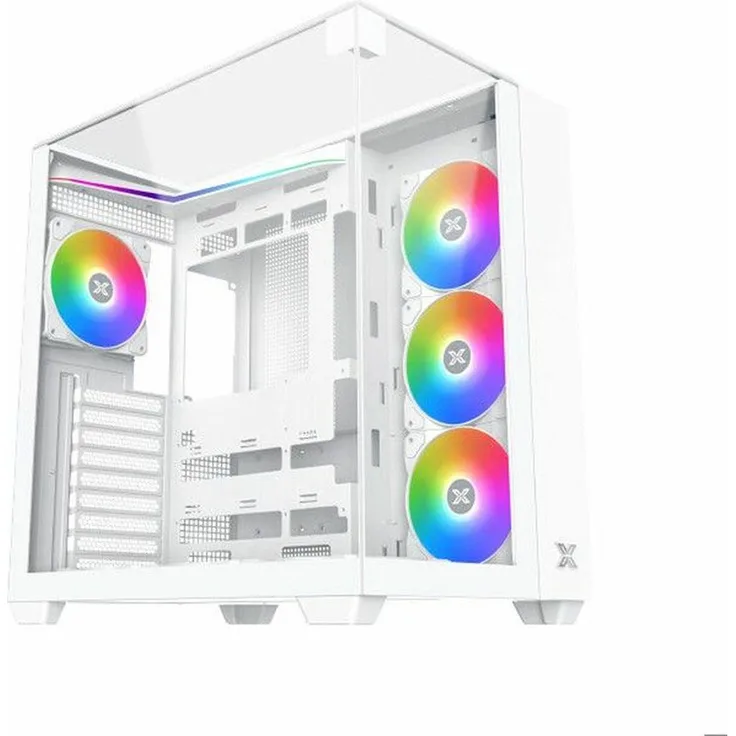 Xigmatek Aqua V Blanc, ATX Semi-Tower Gehäuse ohne Netzteil, Weiss
