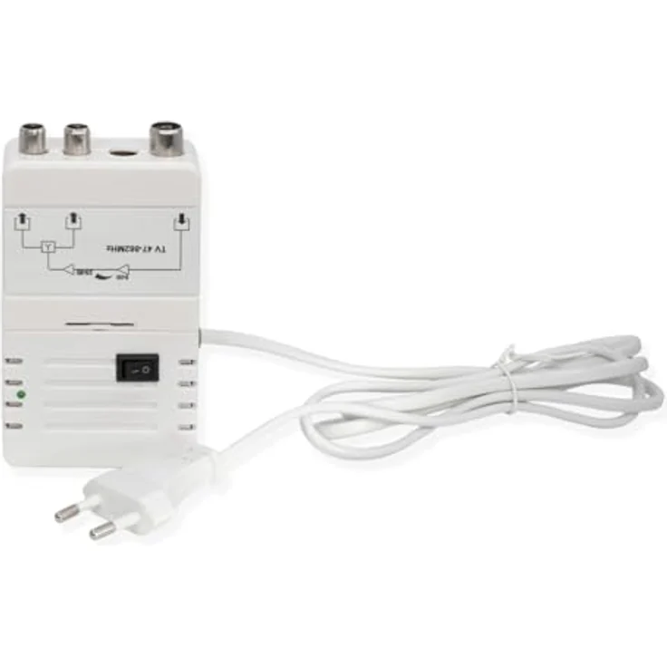 MAXTRACK my wall TV Antennenverstärker FP8ARL, 25 dB regelbarer Signalverstärker für TV, TM und DAB, für 2 Geräte – Bild 2