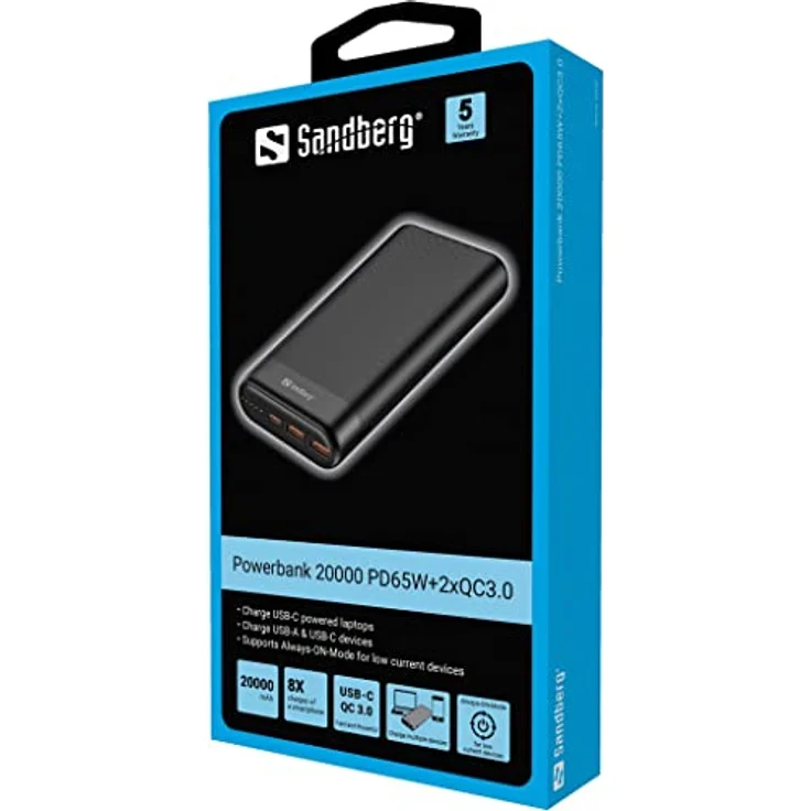 Powerbank 20000 PD65W+2xQC3.0 – Bild 2