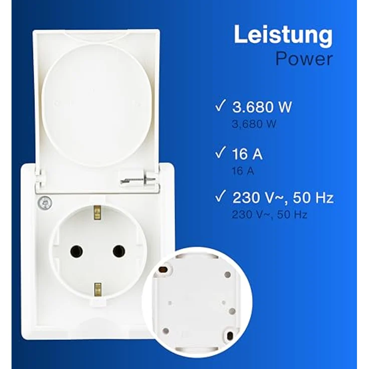 REV Ritter 0510243555 AquaForm AP-Steckdose, weiß – Bild 7