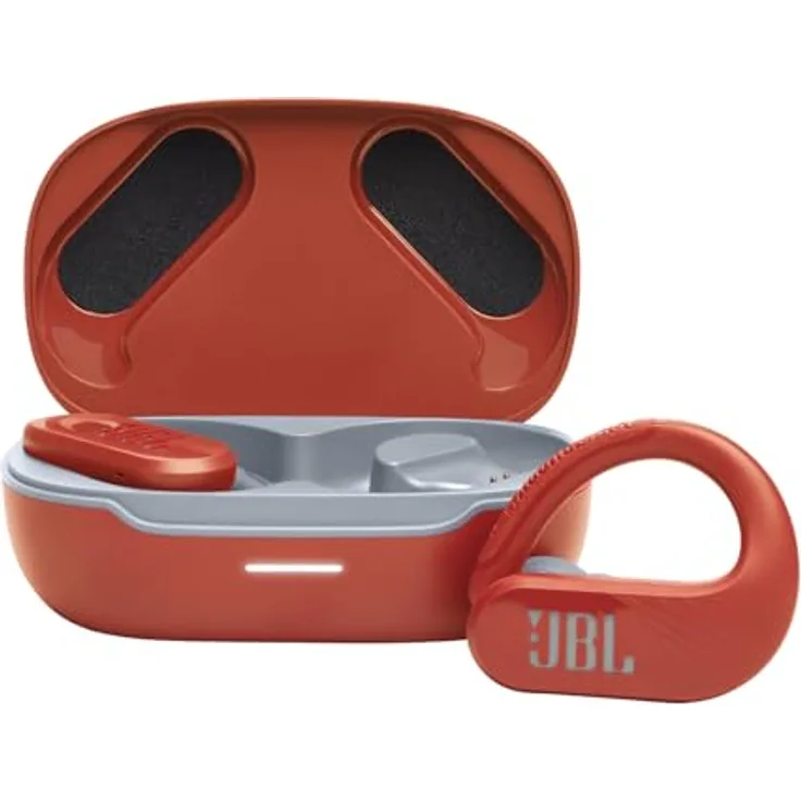 JBL Endurance Peak 3, Kabellose Kopfhörer mit bis zu 50h Akkulaufzeit, Rot