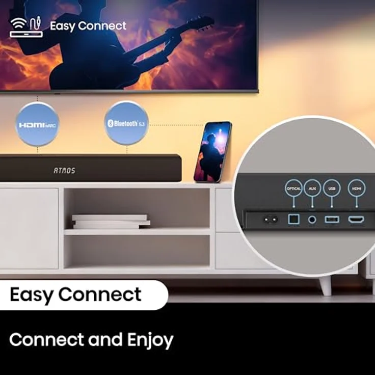 HISENSE AX3100Q, 3.1 Kanal Soundbar mit 500 W, Dolby Atmos und kabellosem Subwoofer, Schwarz – Bild 9