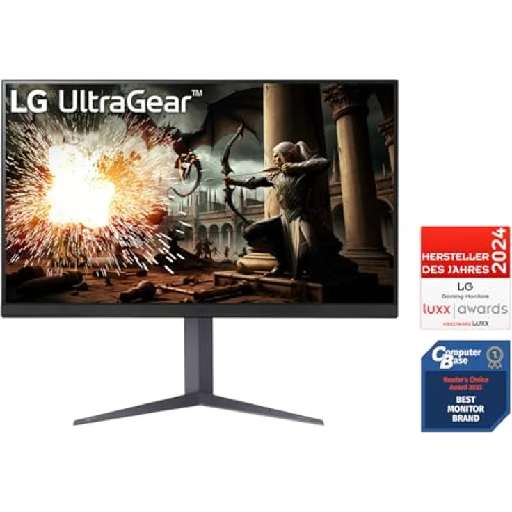 LG Electronics 32GS75QX-B.AEU Ultragear™ QHD Gaming IPS-Monitor 32" (80 cm), 2560 x 1440, 1ms GtG, 180 Hz, HDR10, NVIDIA G-Sync™, AMD FreeSync™ - Grau – Bild 2