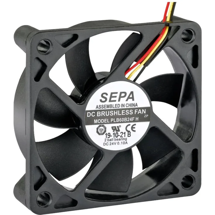 SEPA PLB60B24FSE31A Axiallüfter 24 V/DC, kugelgelagert, 27.6 m³/h, 60 x 60 x 15mm