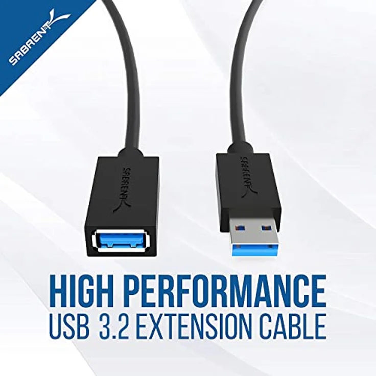 Sabrent USB Kabel - USB 3.0 Verlängerungskabel 1.80 Meter 22 AWG USB 3.0 - A-Stecker auf A-Buchse [Schwarz] (CB-3060) - Preisvergleich – Bild 3