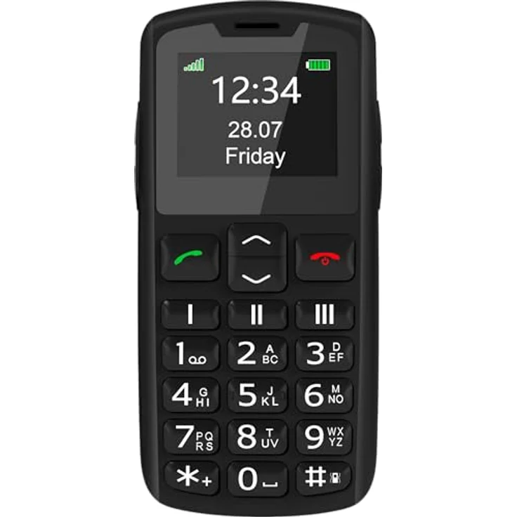 Beafon SL 230, Senioren Handy Schwarz mit 1,8" Display, SOS-Taste und microSD-Speicherkartensteckplatz – Bild 1