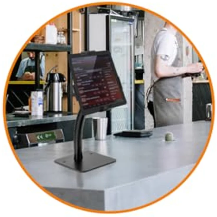 my wall HT38L Universal Tabletständer mit Diebstahlschutz, Tablet Tischständer, iPad Stand, Tablet Halterung, Infopoint für Kassentheke und Wartebereich, belastbar bis 1kg – Bild 2