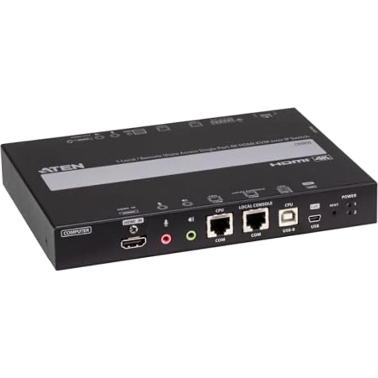 ATEN CN9850 1-Local-Remote Share Access Einzelport 4K HDMI KVM Over IP Switch, Dual Power-Versorgung, bis zu 64 Benutzerkonten – Bild 3