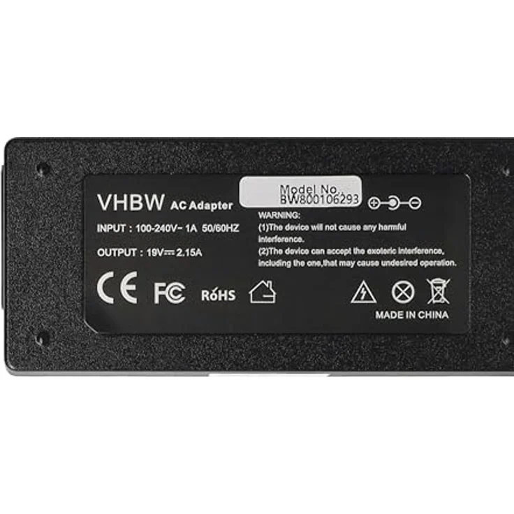 vhbw Netzteil kompatibel mit Acer TravelMate P P446-M, AC/DC Netzadapter mit 19 V/2,15 A, schwarz – Bild 5