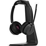 EPOS IMPACT 1061 Fortgeschrittenes Kabelloses Headset - Beidseitig, EPOS AI Sprachklarheit, BrainAdapt Komfort, Hohe Haltbarkeit - Schwarz