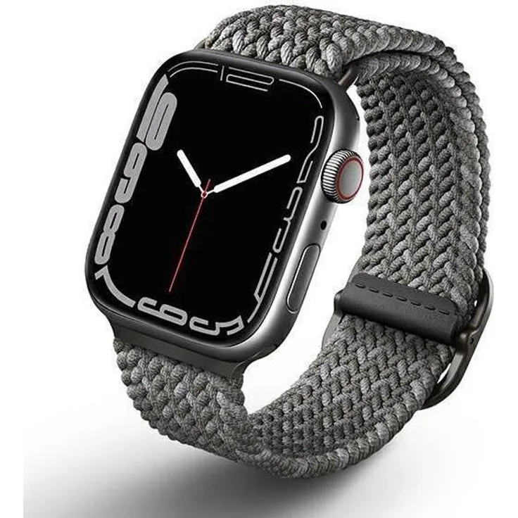 Uniq Aspen Uhrenarmband für Apple Watch, 42-49 mm, Graues Braided Design aus Weavex™-Material
