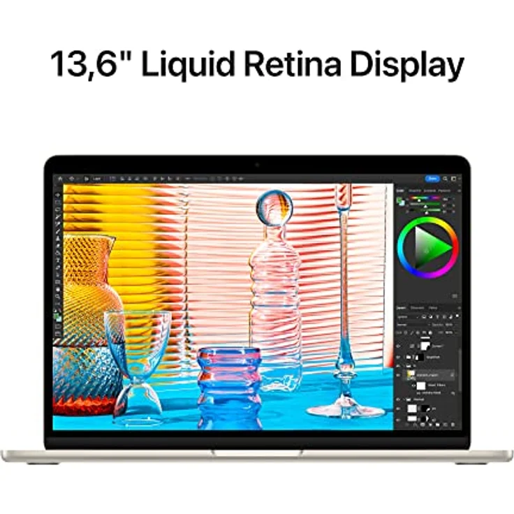 Apple MacBook Air Laptop mit M2 Chip: 13,6" Liquid Retina Display, 16 GB RAM, 256 GB SSD Speicher, beleuchtete Tastatur, 1080p FaceTime HD Kamera. Kompatibel mit iPhone/iPad; Polarstern – Bild 4