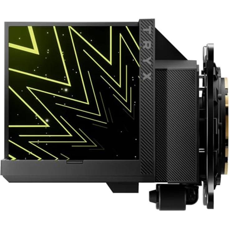 TRYX STAGE ARGB 360 AIO Wasserkühlung Schwarz | Hochleistungs-CPU-Kühler mit zwei 4,0-Zoll-IPS-Displays, 360-mm-Radiator und drei 120-mm-ARGB-Lüftern für leise Kühlung – Bild 4