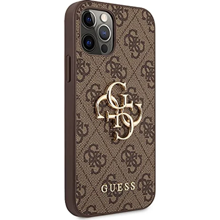 CG MOBILE Guess Hülle für iPhone 12/12 Pro 6,1" braun 4G Big Metal Logo – Bild 4