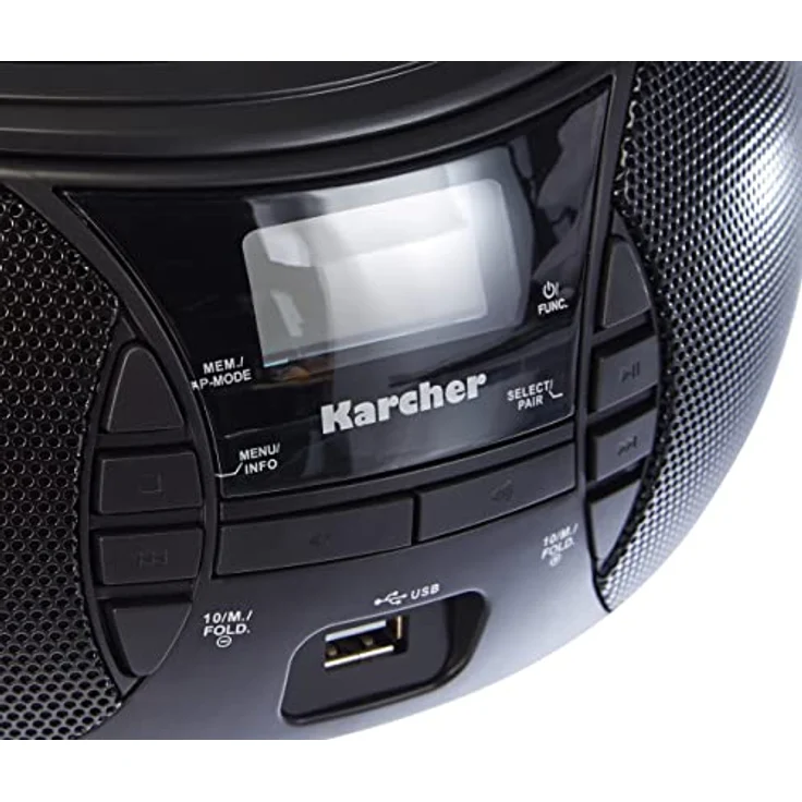 Karcher RR 5028D tragbares CD Radio (CD-Player, DAB+ Radio, Bluetooth, Batterie-Netzbetrieb, USB) schwarz – Bild 4