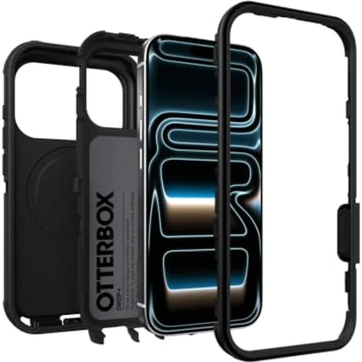 Otterbox Defender Series Pro Outdoorcase für Apple iPhone 18 Pro, iPhone 17 Pro, Schwarz, MagSafe-kompatibel, mit Magnet-Modul und stoßdämpfenden Ecken – Bild 3