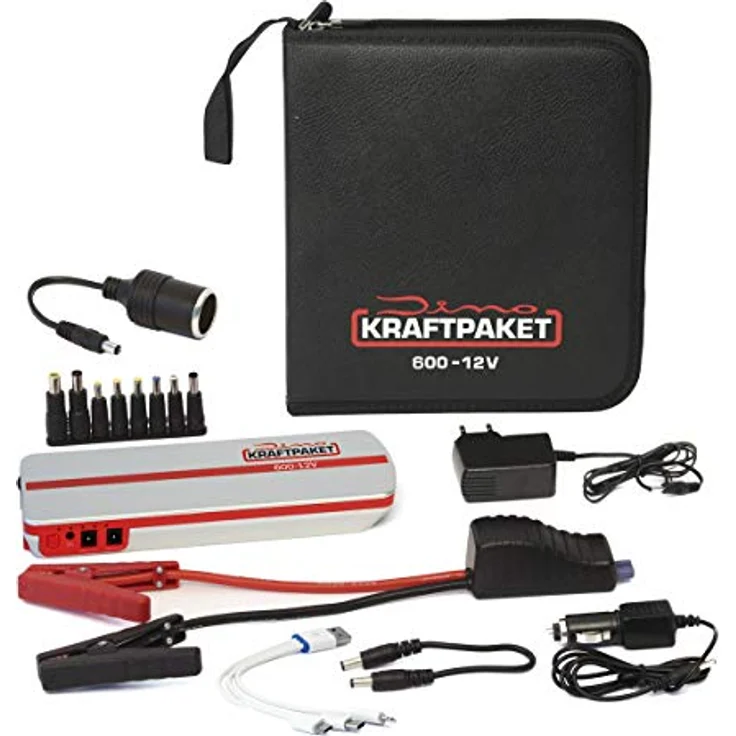 Dino-Kraftpaket Starthilfe-Powerbank 136102, 12V, 600A Spitzenstrom, Kapazität 18000mAh – Bild 3