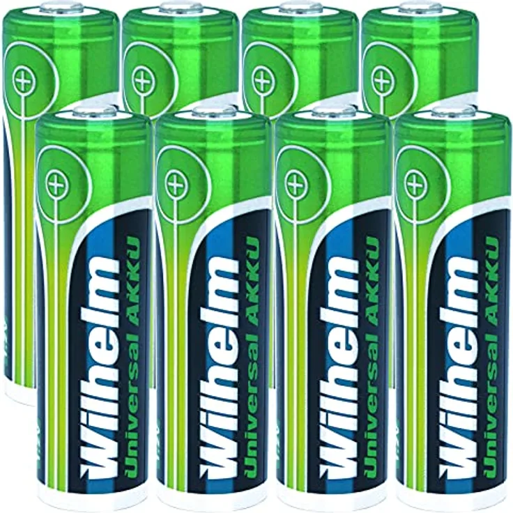 8 x AA Mignon AKKU Wilhelm Universal Batterien wideraufladbar 1,2 V HR06