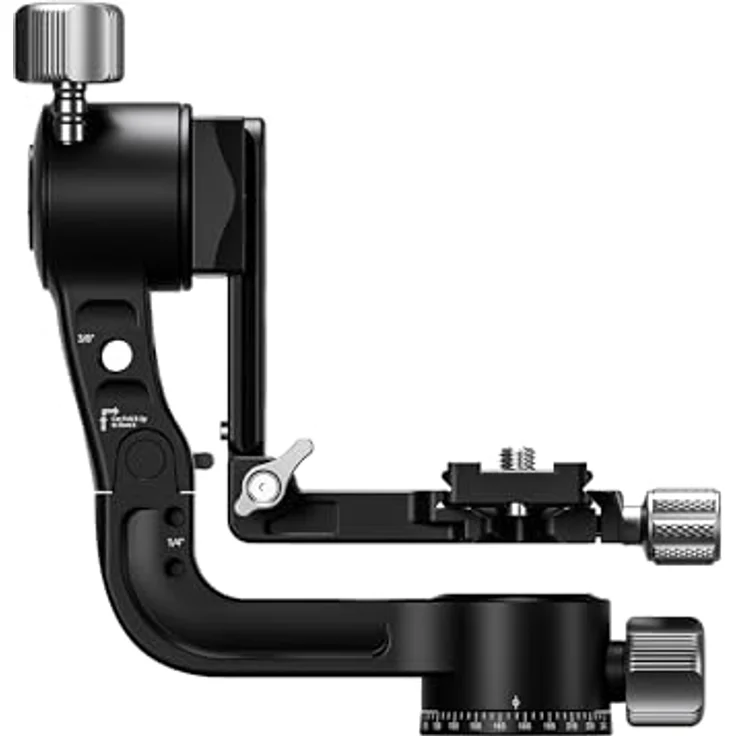 LEOFOTO 2-Wege-Neiger PG-2S Gimbal, Ideal für Tier- und Sportfotografie, Arca-Swiss-Standard, schwarz – Bild 2