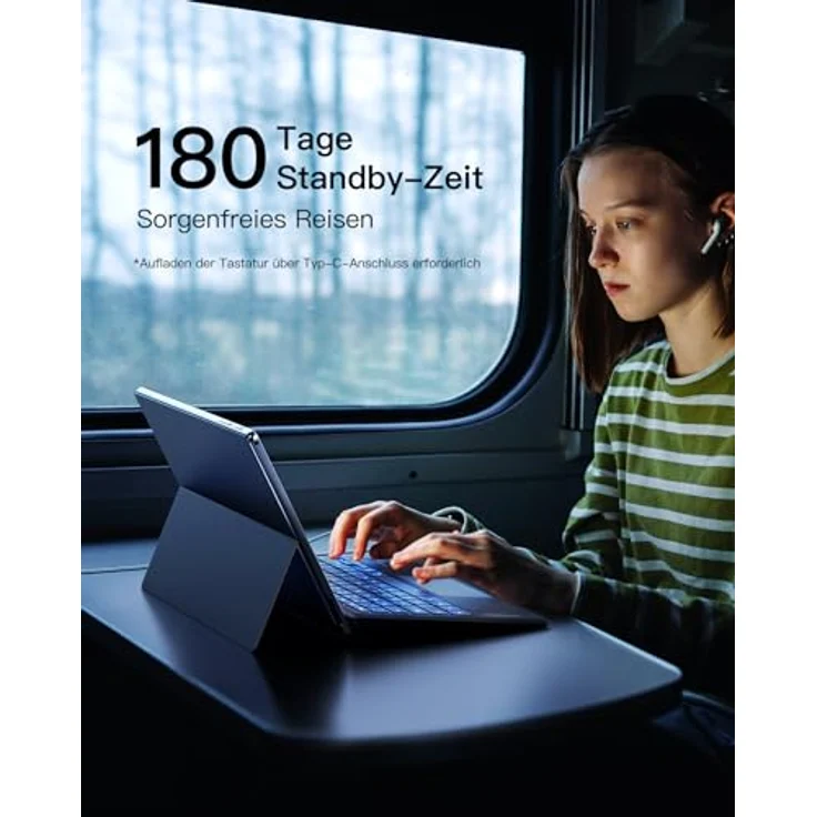 Inateck Surface Pro Tastatur, für Surface Pro 7/7+/6/5/4, mit Trackpad Tablet-Tastatur, 7-Farben Hintergrundbeleuchtung – Bild 4