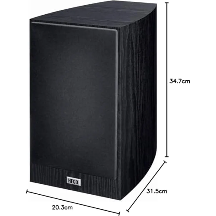 Heco Victa Prime 302 , 2 Wege Heimkino- und Stereo-Regallautsprecher , 1 Paar, Farbe:Schwarz Regallautsprecher - 85 Watt - schwarz – Bild 5