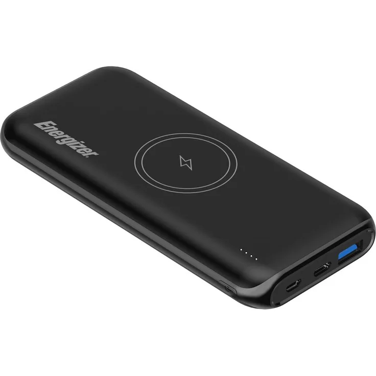In diesem Fall wäre der geeignete Produkttitel:\n\nENERGIZER QE10009PQ Powerbank Lithium Polymer (LiPo) 10000 mAh Kabelloses Aufladen Schwarz, 10000mAh, 37Wh