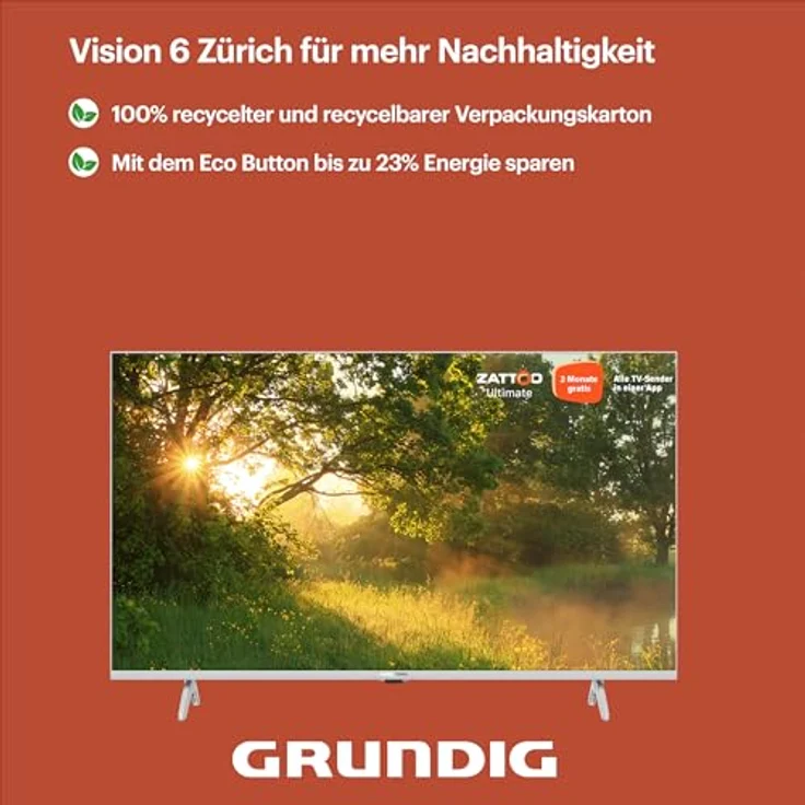 Grundig 50" QLED 4K Smart TV mit Sprachsteuerung, HDR, Magic-Fidelity-Sound und Eco-Modus für Nachhaltigkeit – Bild 7