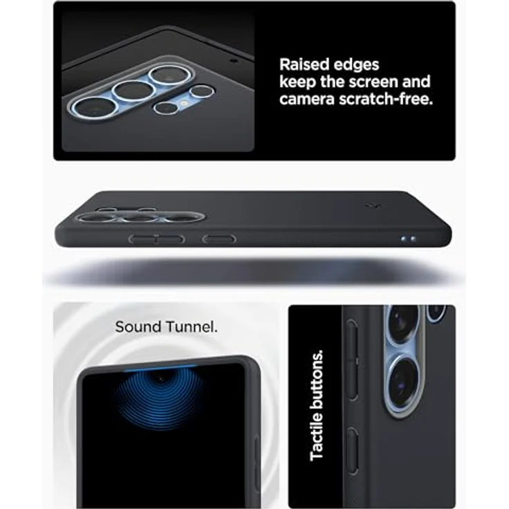 Spigen Caseology Nano Pop, Smartphone Hülle für Samsung Galaxy S25 Ultra, Schwarz mit weicher Silikonoberfläche und MagFit-System – Bild 9