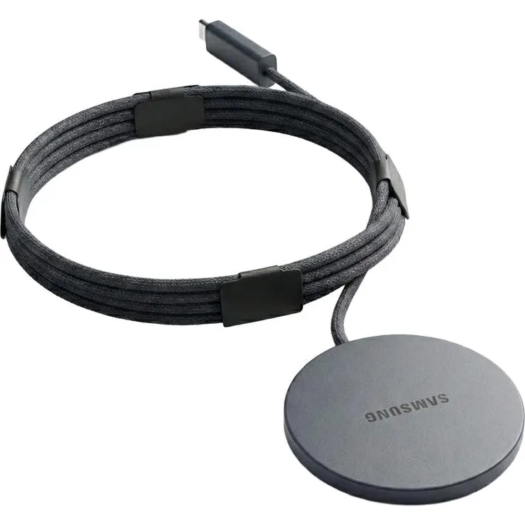 Samsung Magnet Wireless Charger EP-P2900, Induktionsladegerät mit Qi2.2, 25W, USB-C Nylonkabel, Schwarz