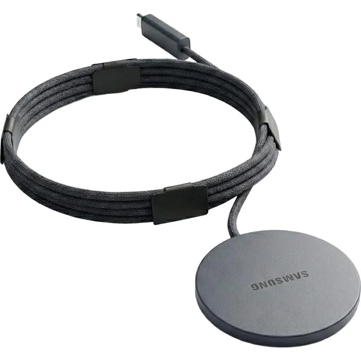 Samsung Magnet Wireless Charger EP-P2900, Induktionsladegerät mit Qi2.2, 25W, USB-C Nylonkabel, Schwarz – Bild 1