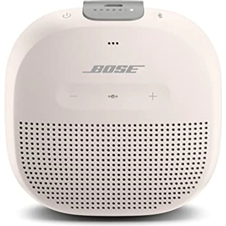 Bose SoundLink Micro Bluetooth speaker: kleiner tragbarer, wasserdichter Lautsprecher mit Mikrofon, Weiß – Bild 1