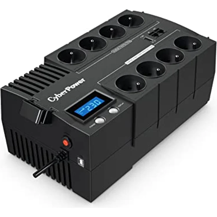 Cyberpower BRICs LCD Series BR1000ELCD, Line-Interaktive USV mit 1000 VA, 600 W, 8 Ausgängen, USB-Anschluss, für 220/230/240 V – Bild 2