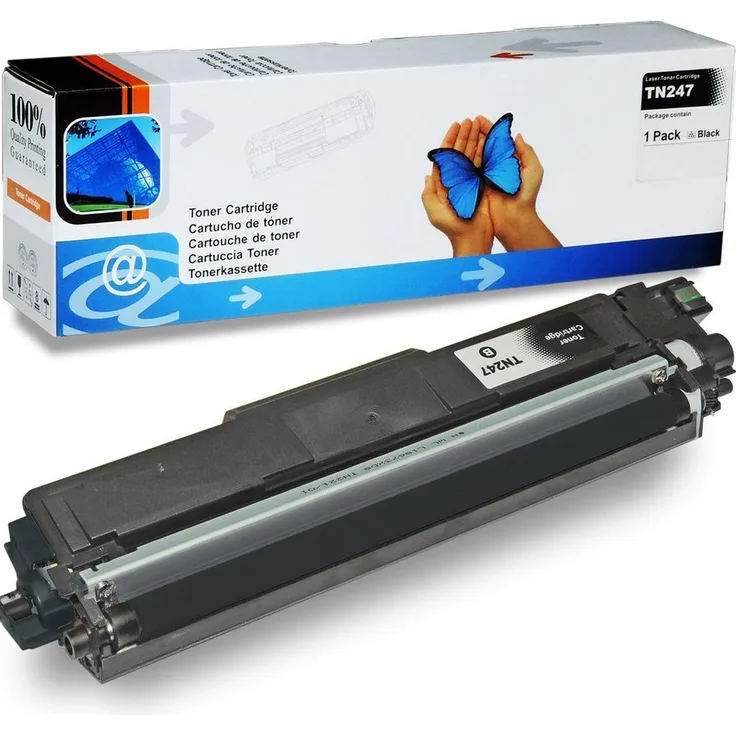 D&C Tonerkartusche Kompatibel Brother TN-243, TN-247, Schwarz, für 3.000 Seiten, optimiert für Brother Drucker