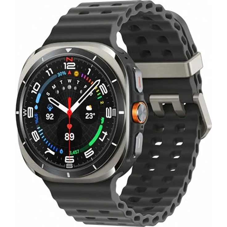 Samsung Galaxy Watch Ultra Smartwatch, Fitness-Uhr, 47 mm, LTE, Titanium Silver, Wasserdicht bis 10 ATM, Dual-GPS, Lange Akkulaufzeit – Bild 1