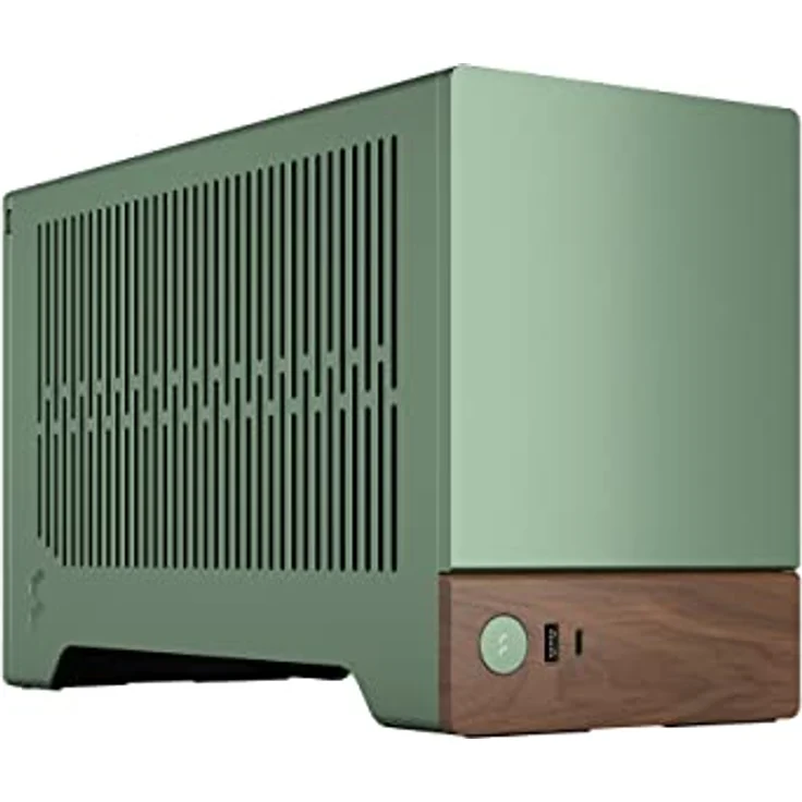 Fractal Design Terra Jade - Wood Walnut Front Panel - Small Form Factor - mITX Gaming case – PCIe 4.0 Riser Cable – USB Type-C - Anodized Aluminum Panels – Bild 1