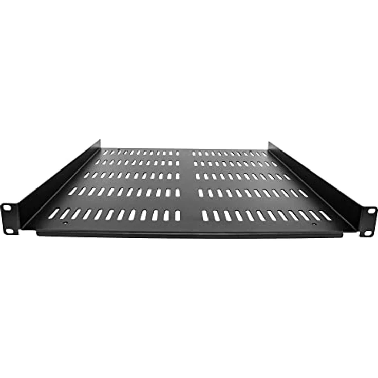 StarTech 1 HE 19" Fachboden, perforierte Rack Ablage für Serverschrank, 25 kg Tragkraft, 50 cm Tiefe, belüftet, Frontmontage – Bild 4
