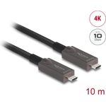 Delock Aktives Optisches USB-C™ Kabel, 10 m, USB 3.2 Gen 2, 4K Ultra HD, 10 Gbps, PD bis 60W