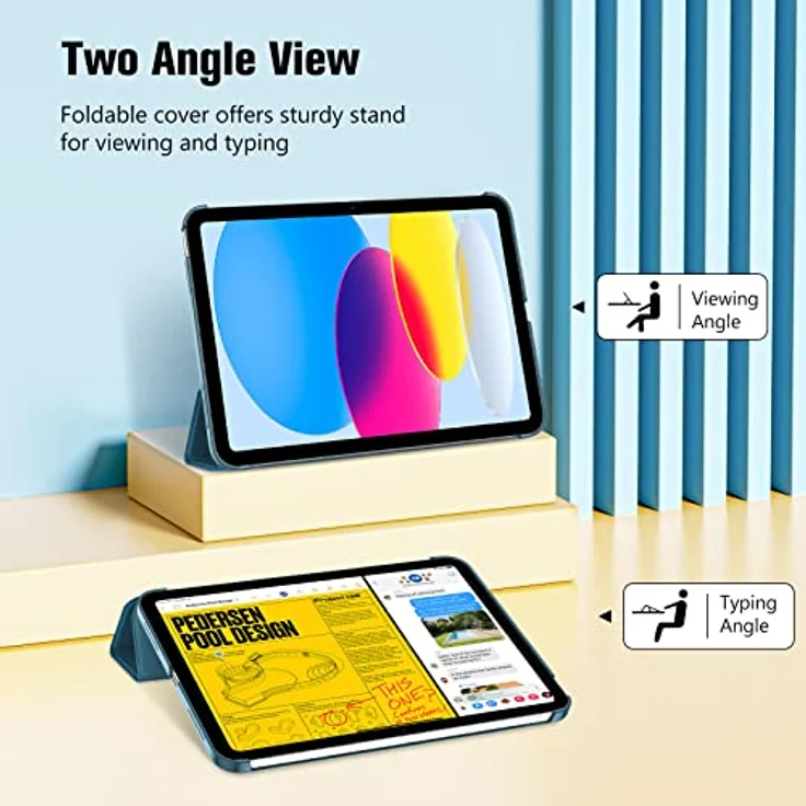 ProCase Hülle für iPad A16 11" (2025) / iPad 10. Generation (2022), Leichtes Hartschalen-Case mit Auto Wake/Sleep Funktion - Teal – Bild 4