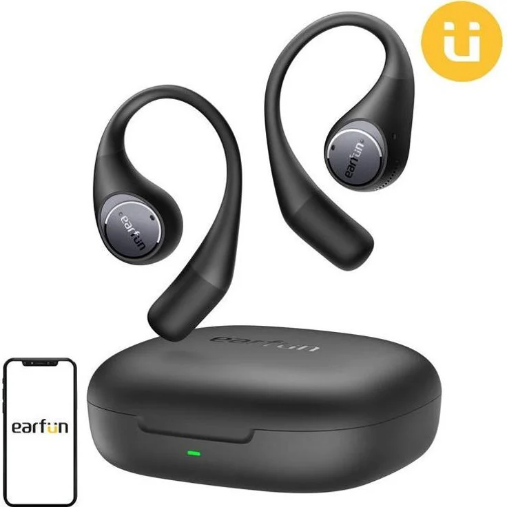 EarFun Open Jump Headphones (black) (Kabellos), Kopfhörer, Schwarz
