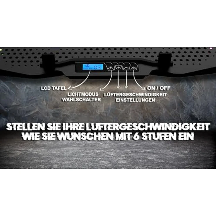 INCA INC-606TGS Notebook-Ständer mit Kühlfunktion, höhenverstellbar, USB-Hub und RGB-Lüfter mit 10 Lichteffekten – Bild 7