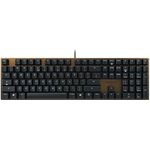 CHERRY KC 200 MX, mechanische Office-Tastatur, US-Internationales Layout (QWERTY), edles Design mit eloxierter Metallplatte, kabelgebunden, MX2A Silent RED Switches, Schwarz/Bronze
