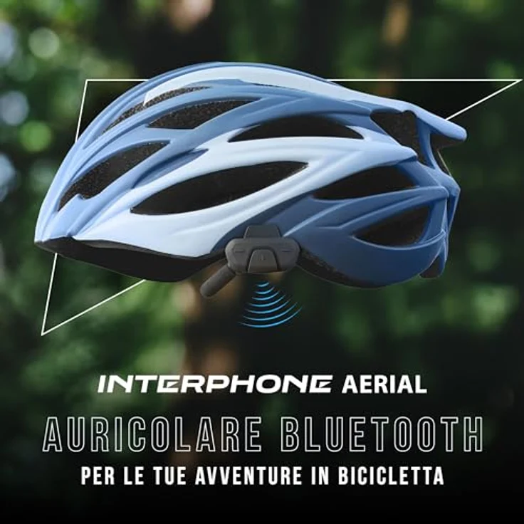 Interphone Aerial Dual-Fahrrad-Gegensprechanlage, Bluetooth-Kommunikation für 2 Fahrer bis 300 m, wasserdicht, kompatibel mit GPS und Musik – Bild 2