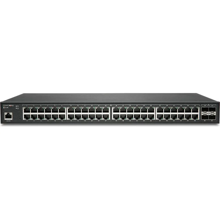 SonicWall Switch SWS14-48, Netzwerk Switch mit 52 Ports, 10 Gigabit-Konnektivität, Schwarz