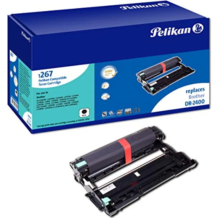 Pelikan Trommel DR-2400, schwarz, kompatibel für Brother DCP-L 2510/2530/2550, HL-L 2310/2350/2370/2375, MFC-L 2710/2730/2750, 12000 Seiten