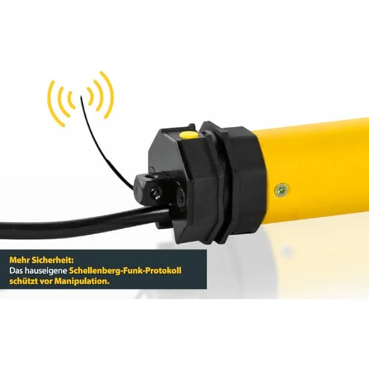 Schellenberg Funk-Rollladenmotor Mini Premium 10 Nm für 40 mm Achtkantwelle, Smart Home-kompatibel mit Funksteuerung, Hinderniserkennung und Sprachsteuerung – Bild 3
