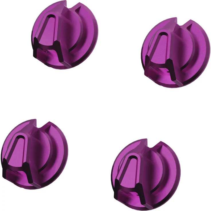 SOELPEC Drehknopf-Set Arctic, Lila Drehschalter aus eloxiertem Aluminium für SOELPEC-Lenkräder, inklusive M2.5-Schrauben